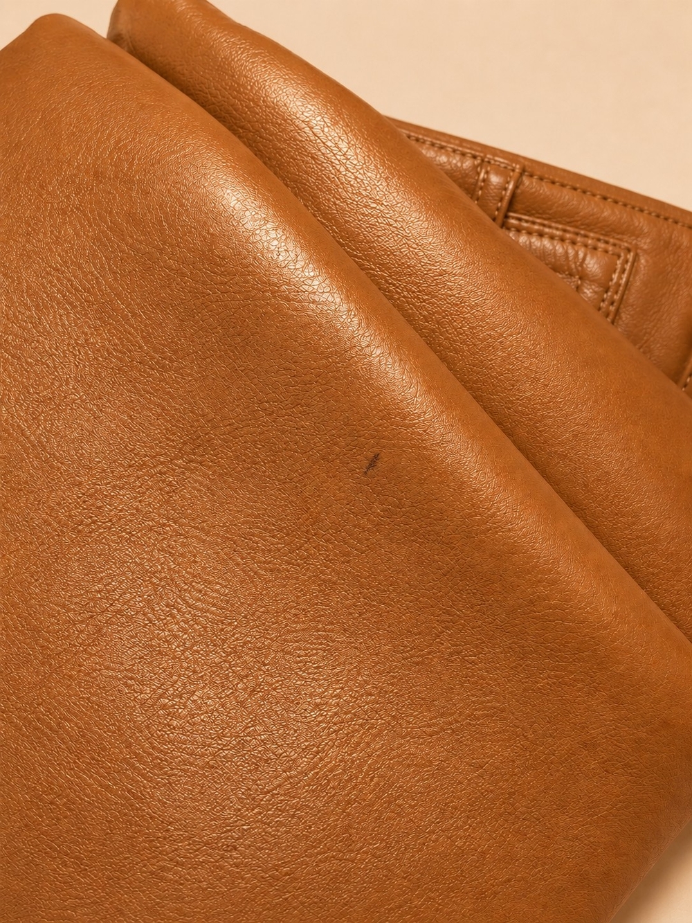NWT Aritzia Wilfred High Rise Straight Leg Vegan Learher Pants in Chestnut - Picture 8 of 8